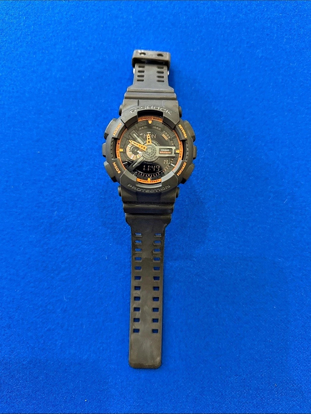 Casio G-Shock GA-100 Analog-Digital Watch Black & Orange
